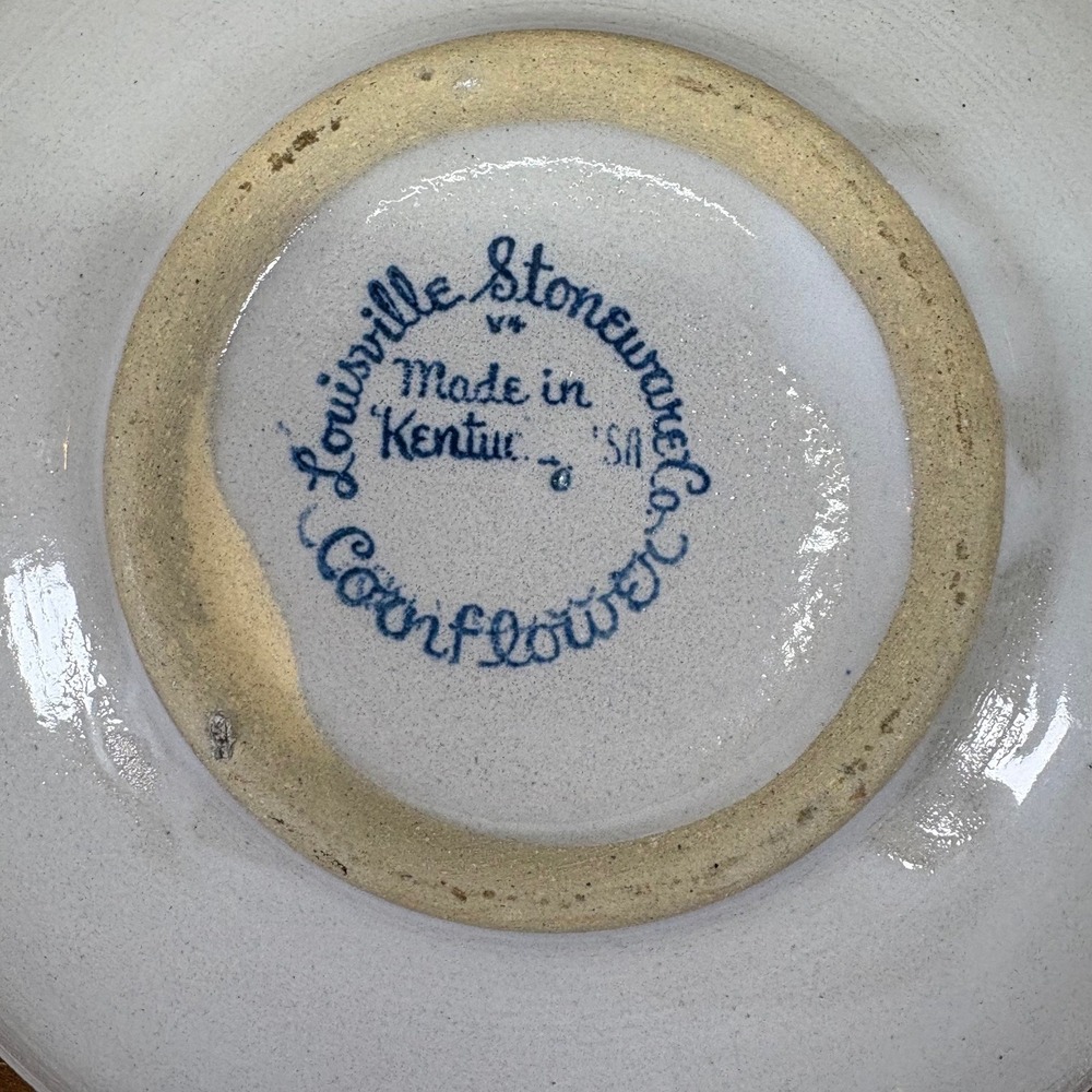 Louisville Stoneware Cornflower Tea Cup and Saucer Hand Painted - Picture 10 of 10